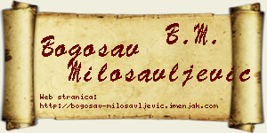 Bogosav Milosavljević vizit kartica